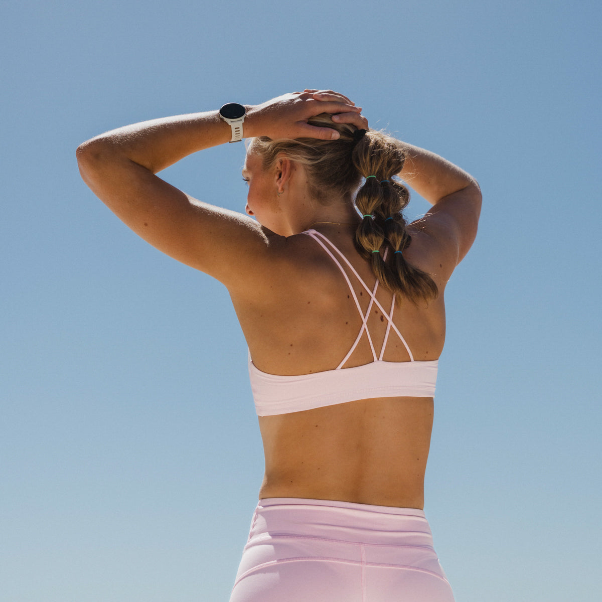 IMPI Strappy Girls Crop Top - Pink Sorbet