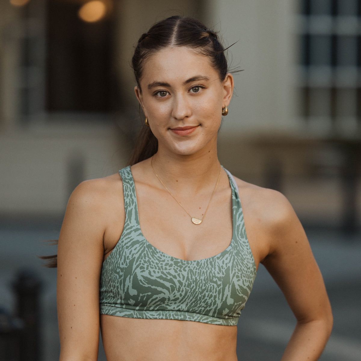 IMPI Strappy Girls Crop Top - Matcha Minx