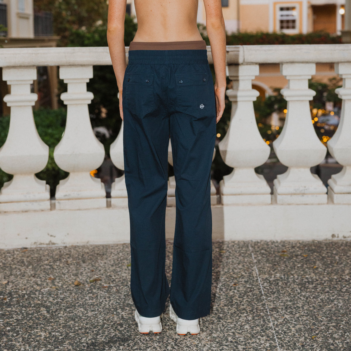 navy track pants