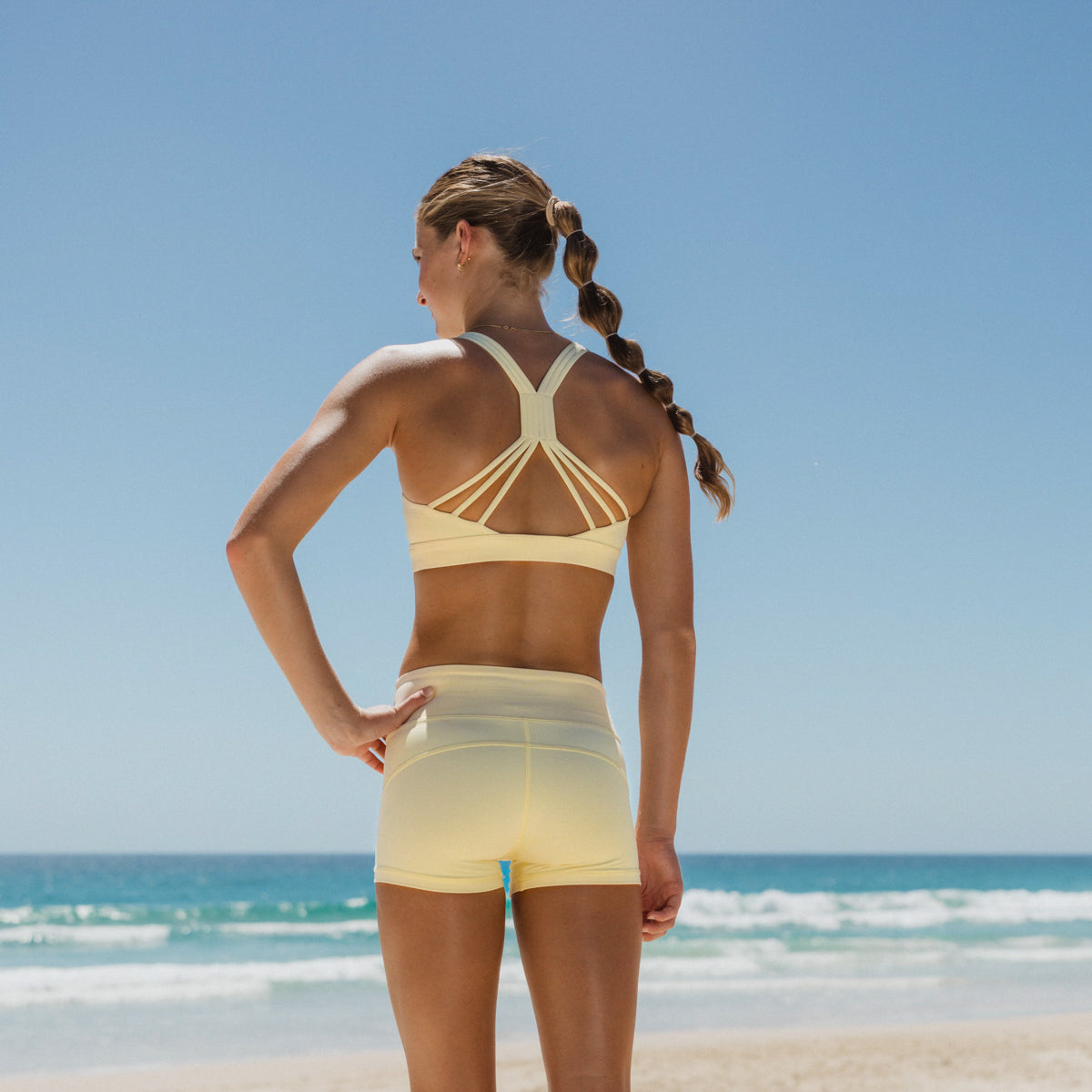 IMPI High Waist Bike Shorts - Yellow Sorbet