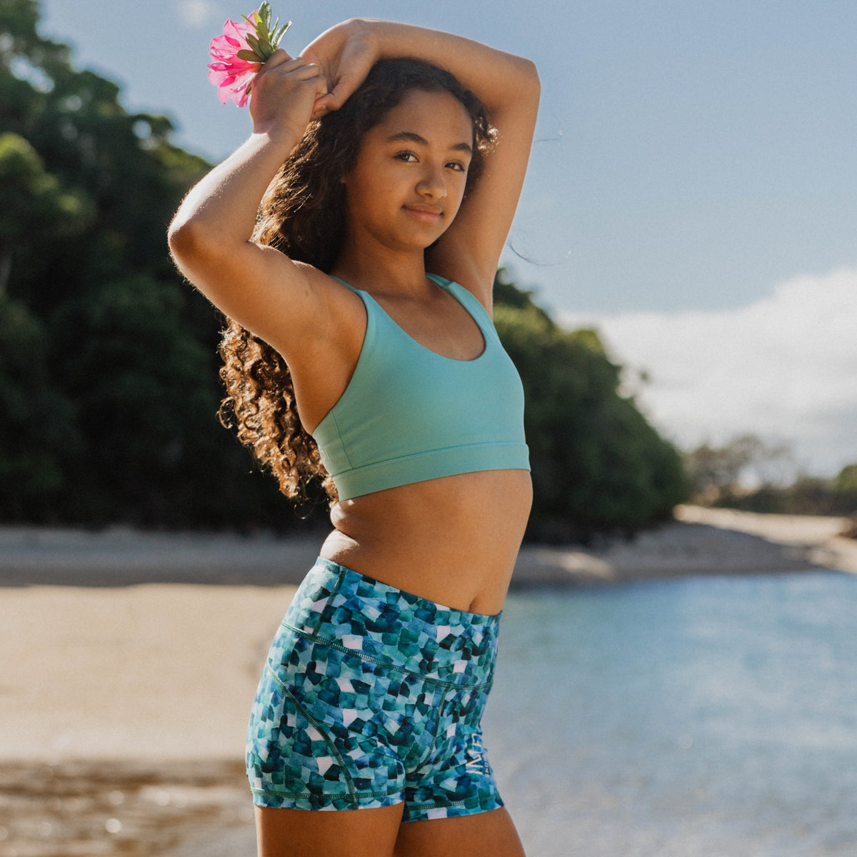 IMPI High Waist Bike Shorts - Mosaic