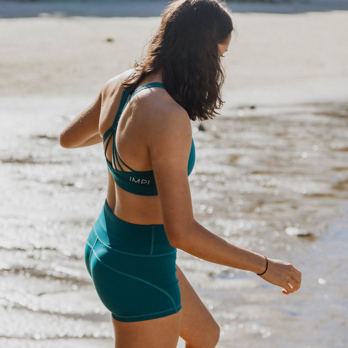 IMPI High Waist Bike Shorts - Emerald Teal