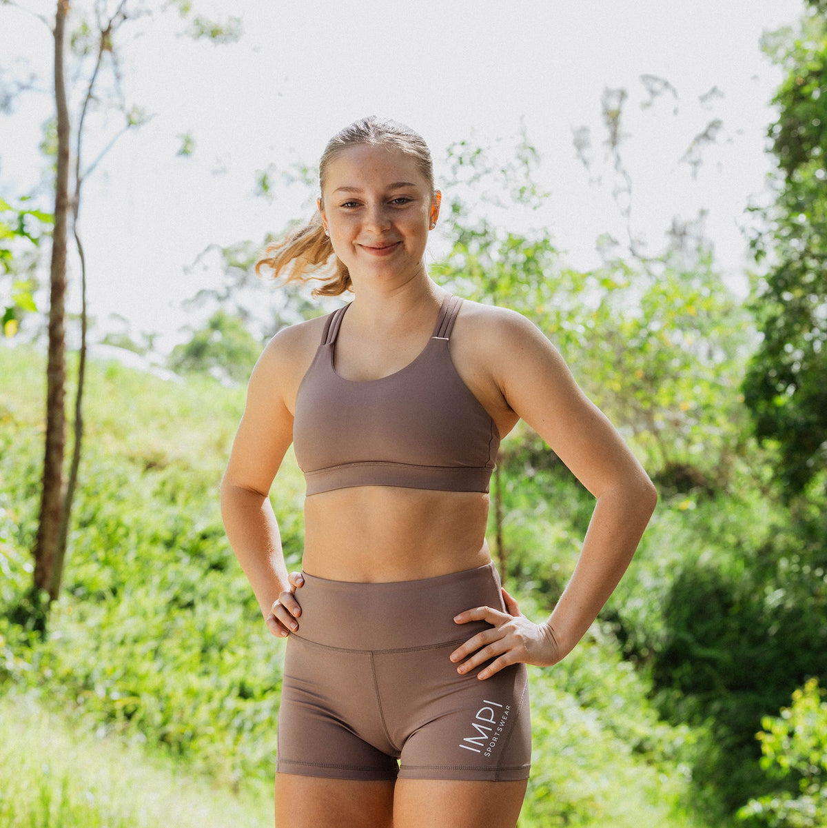 brown sports bra