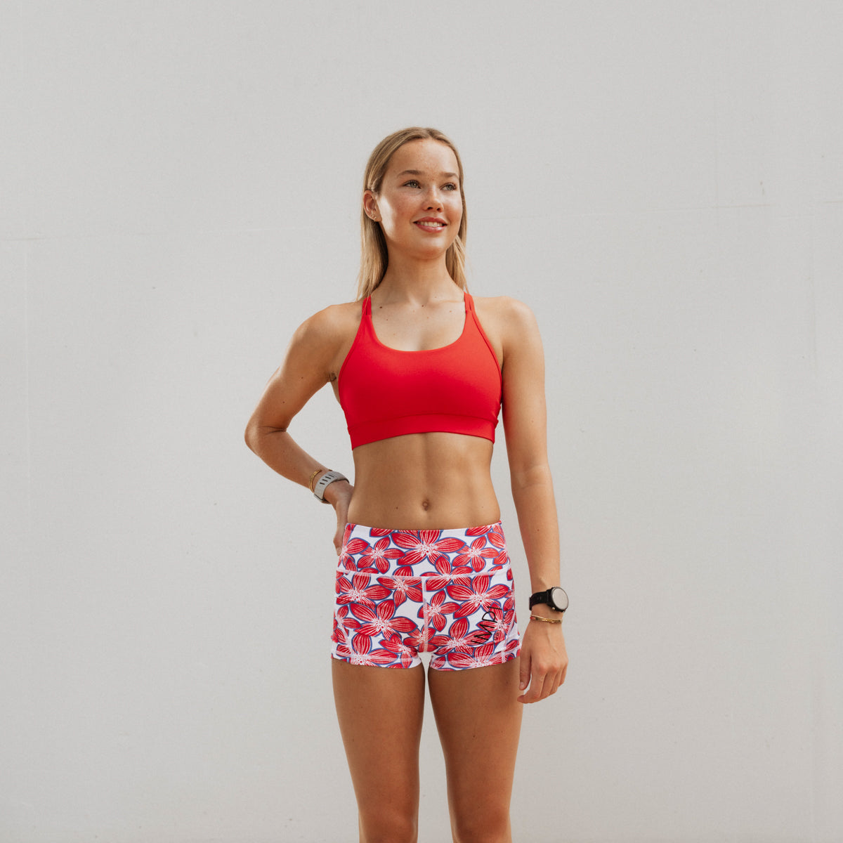 IMPI High Waist Bike Shorts - Petal Pop