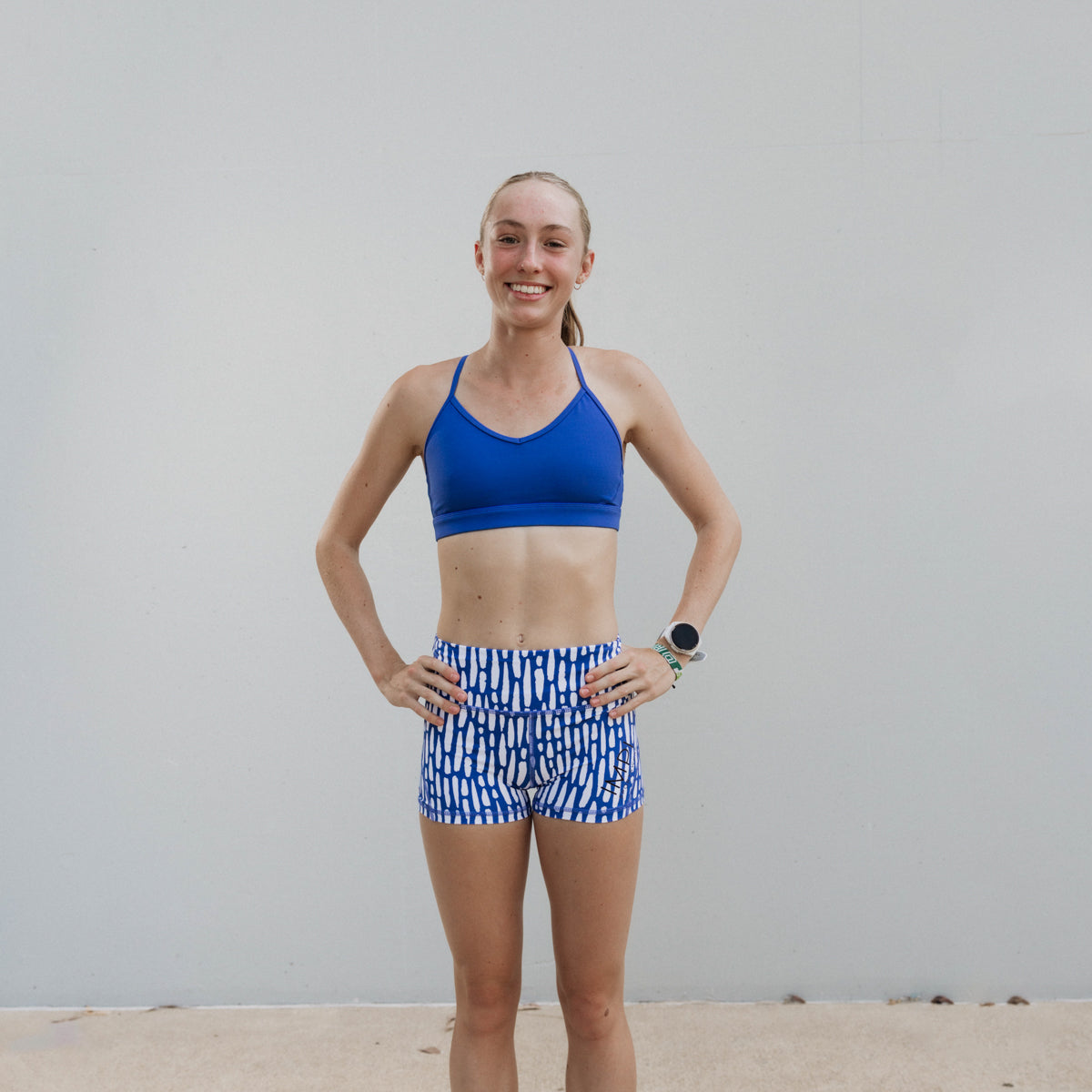 IMPI High Waist Bike Shorts - Cobalt Cruisin