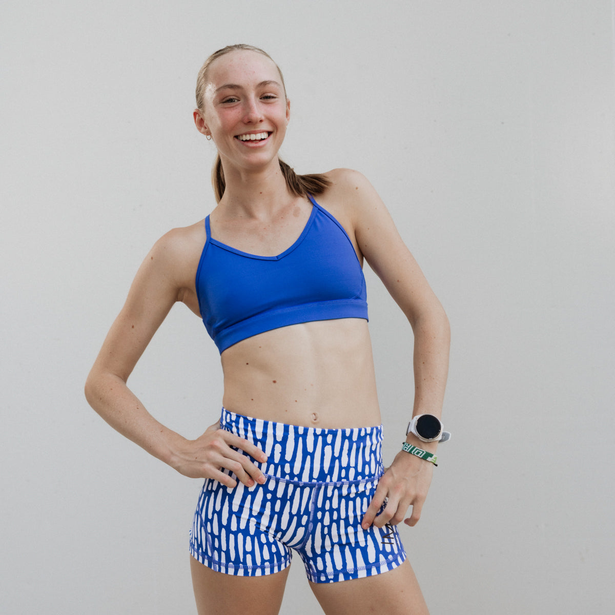 girls blue sports bra