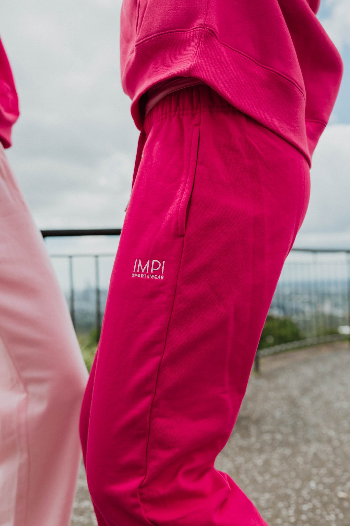 IMPI Wide Leg Track Pant - Barbie Pink