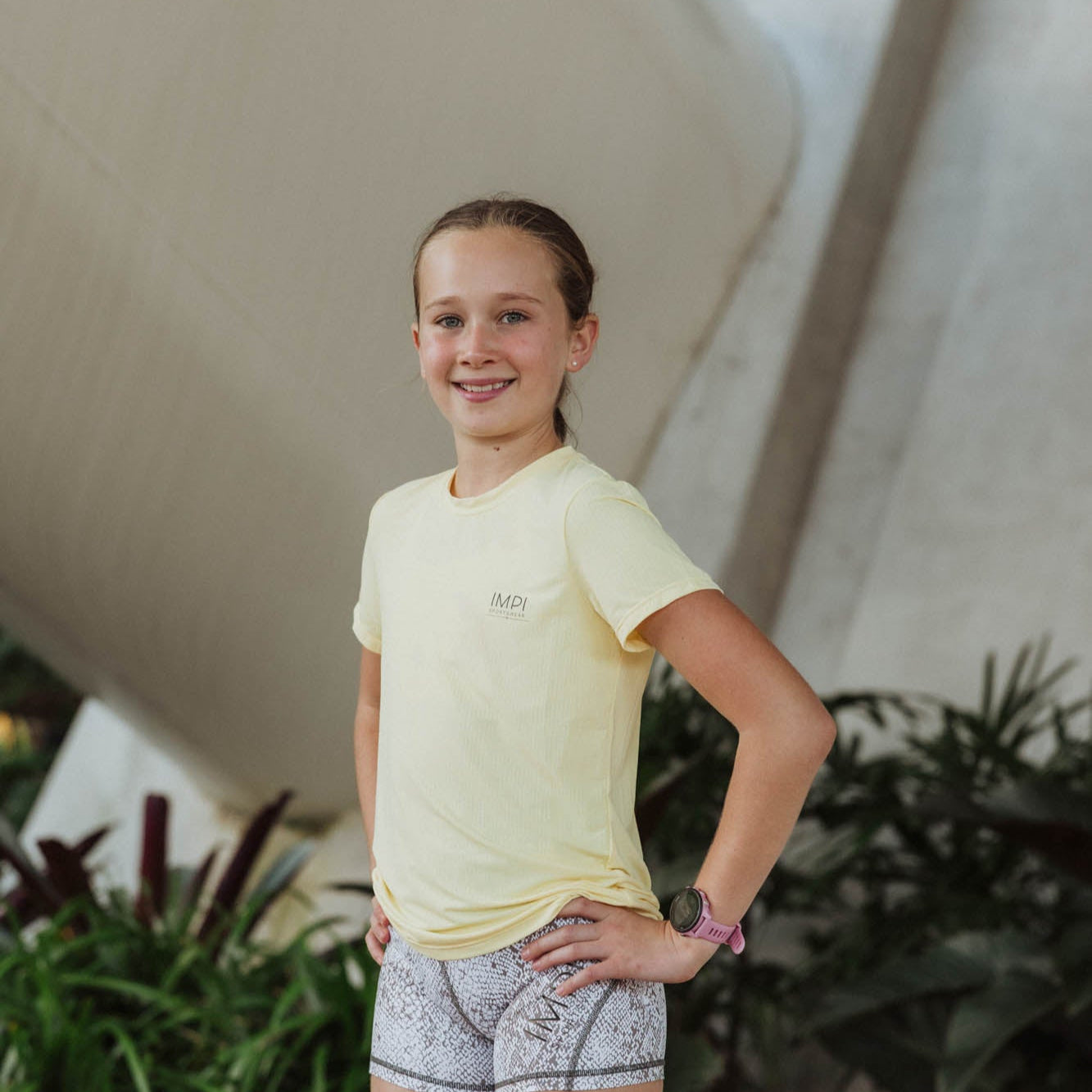 yellow running t-shirt