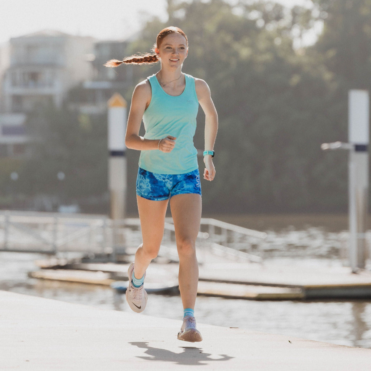 aqua running singlet for girls