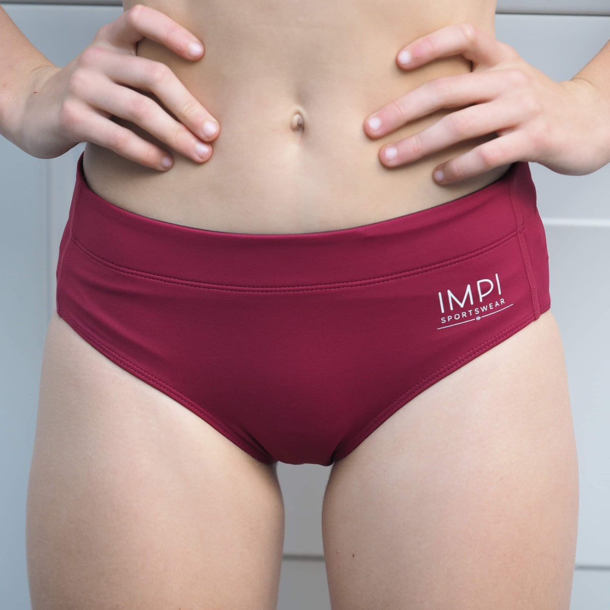 IMPI Racing Briefs Front logo only - Maroon