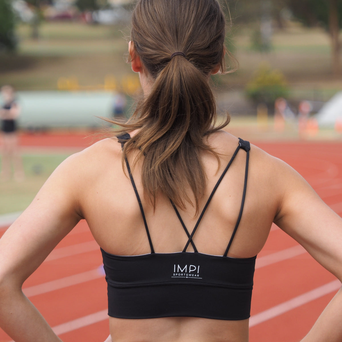 black longer length racing crop