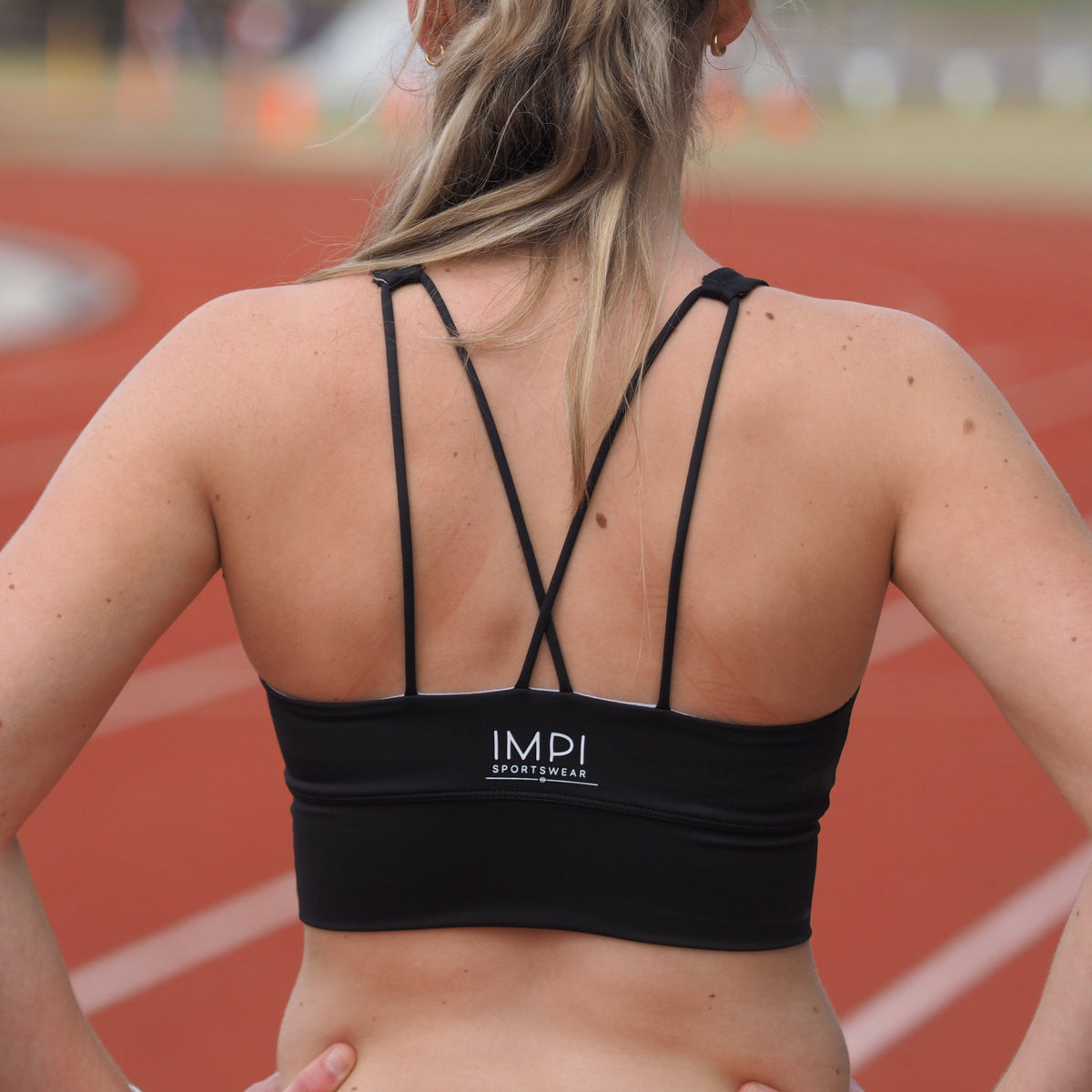 black longer length racing crop