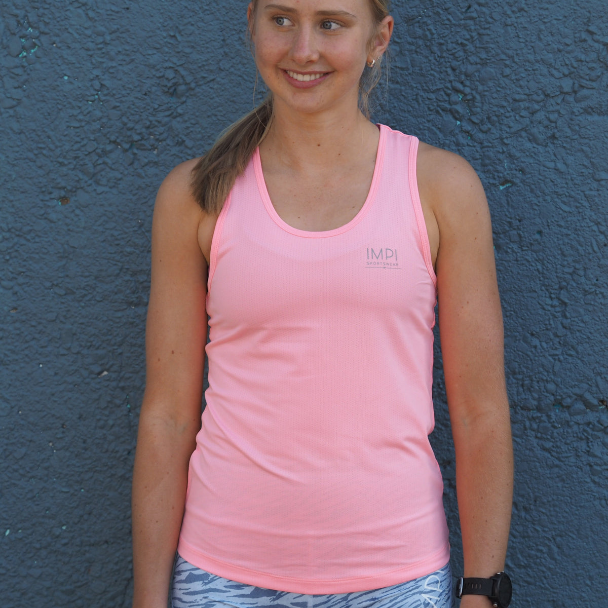 IMPI Fitted Running Singlet -  Pink Sherbet