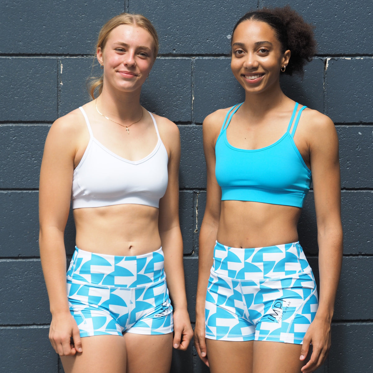 IMPI High Waist Running Short - Blue Geo