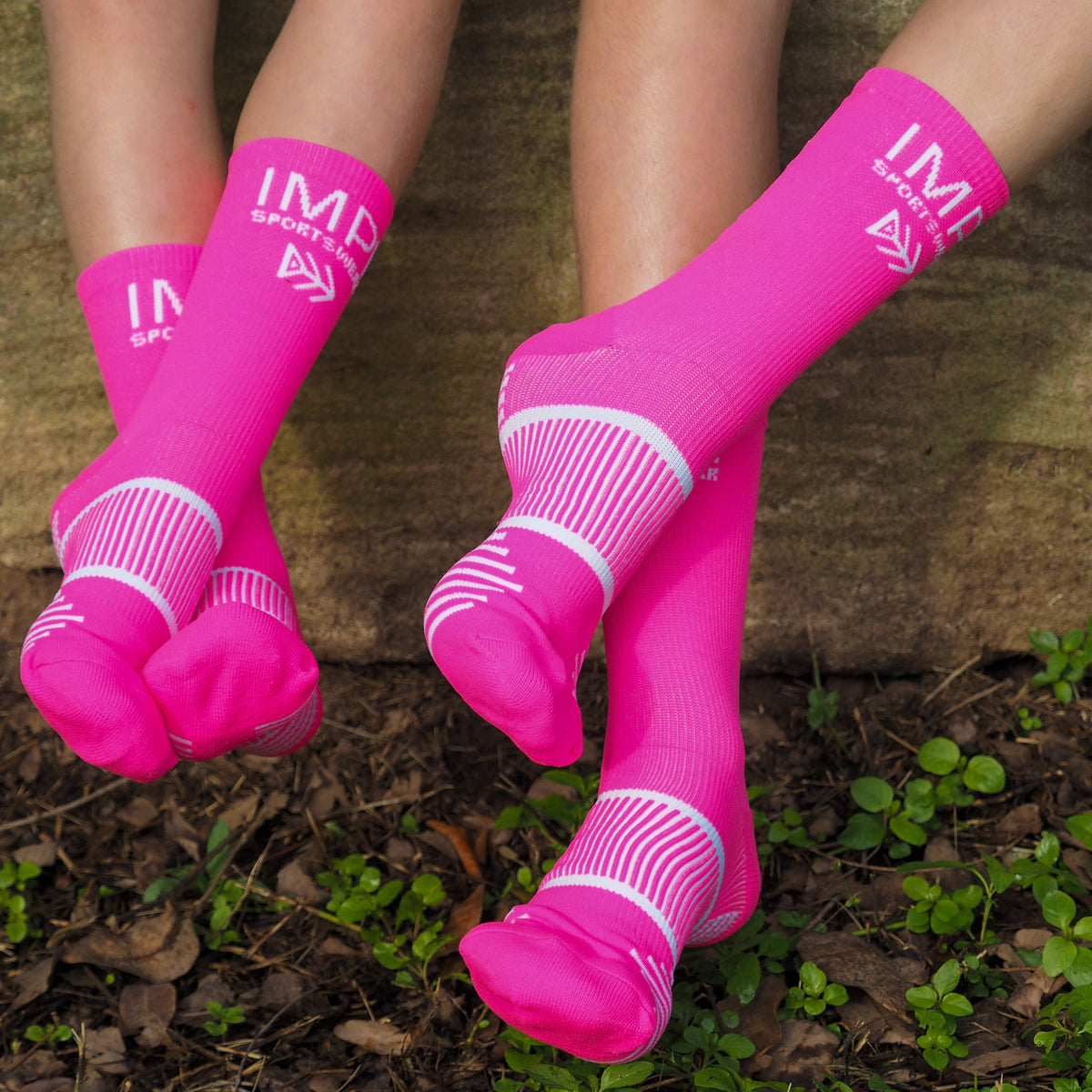 IMPI Socks - Hot Pink/White