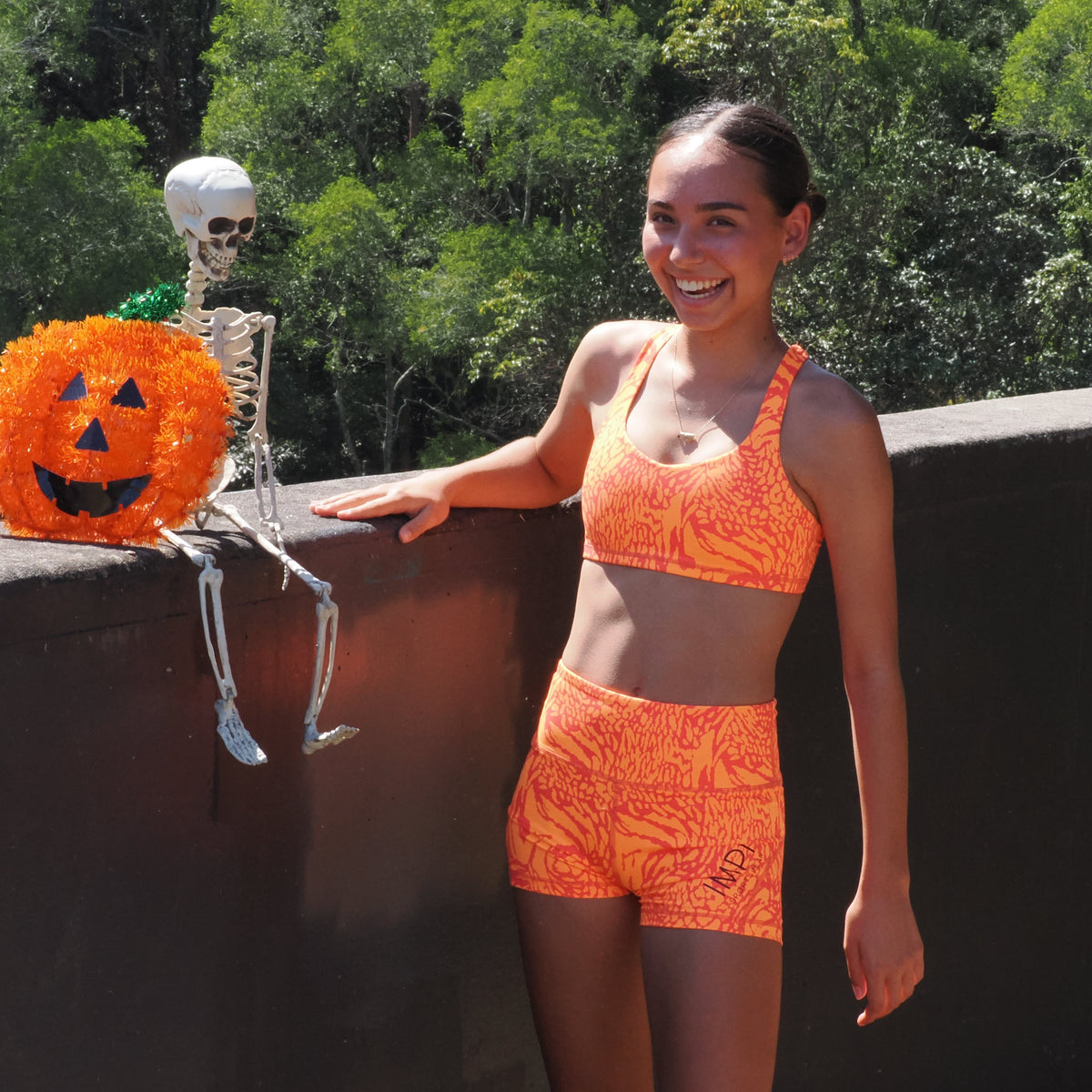 IMPI High Waisted Bike Shorts- Orange Minx | PRE-ORDER SHIPPING 20TH OCTOBER