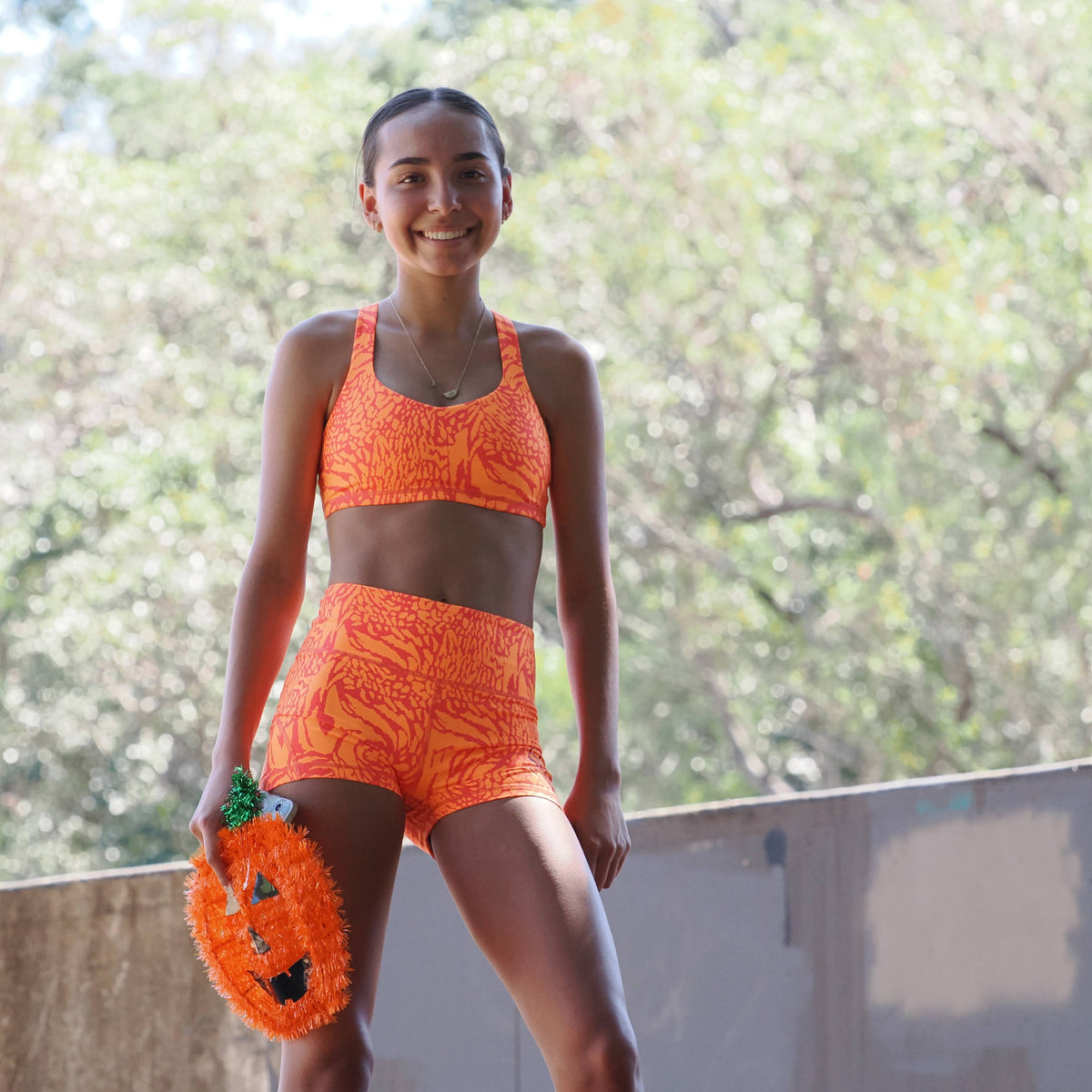 IMPI High Waisted Bike Shorts- Orange Minx | PRE-ORDER SHIPPING 20TH OCTOBER