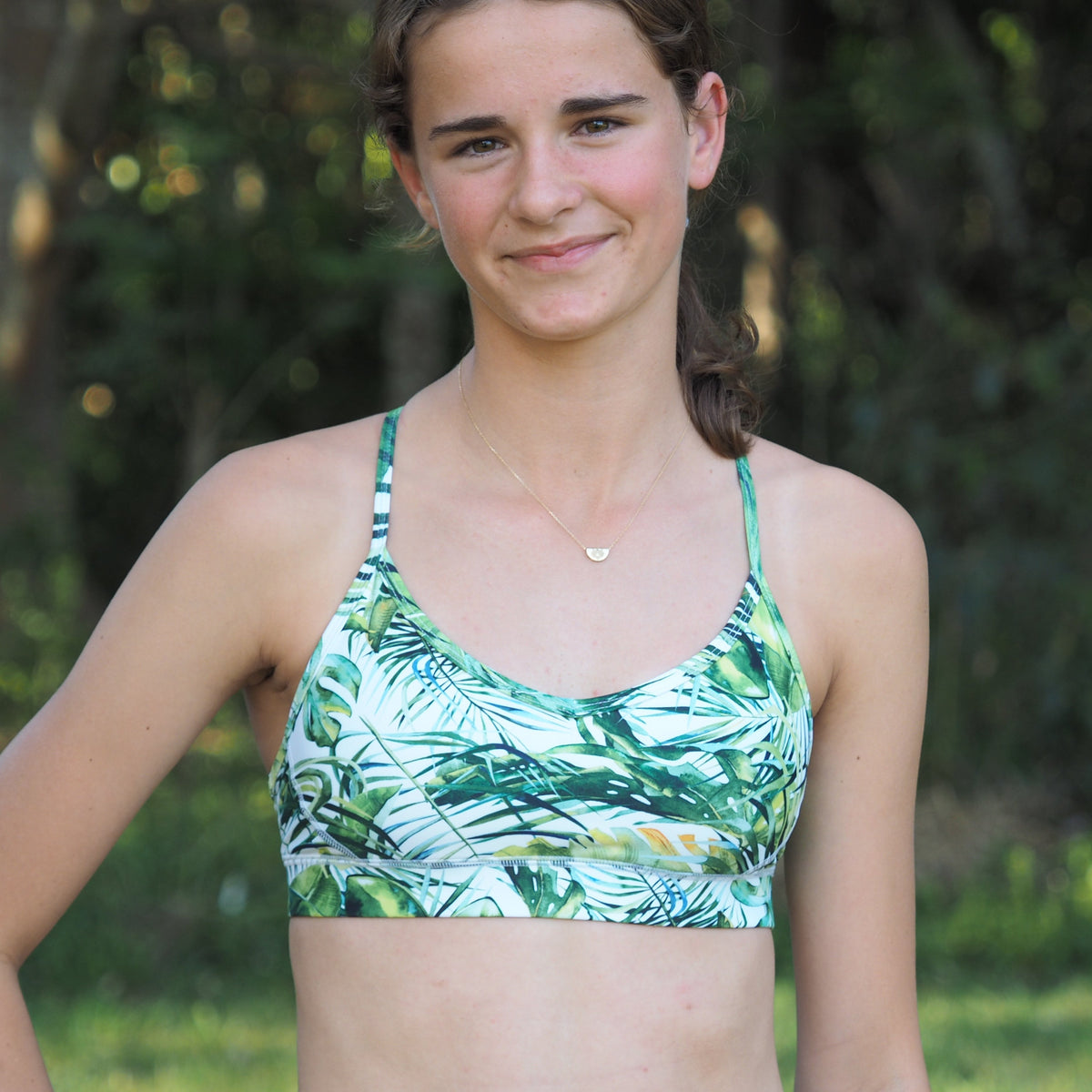 jungle running crop top