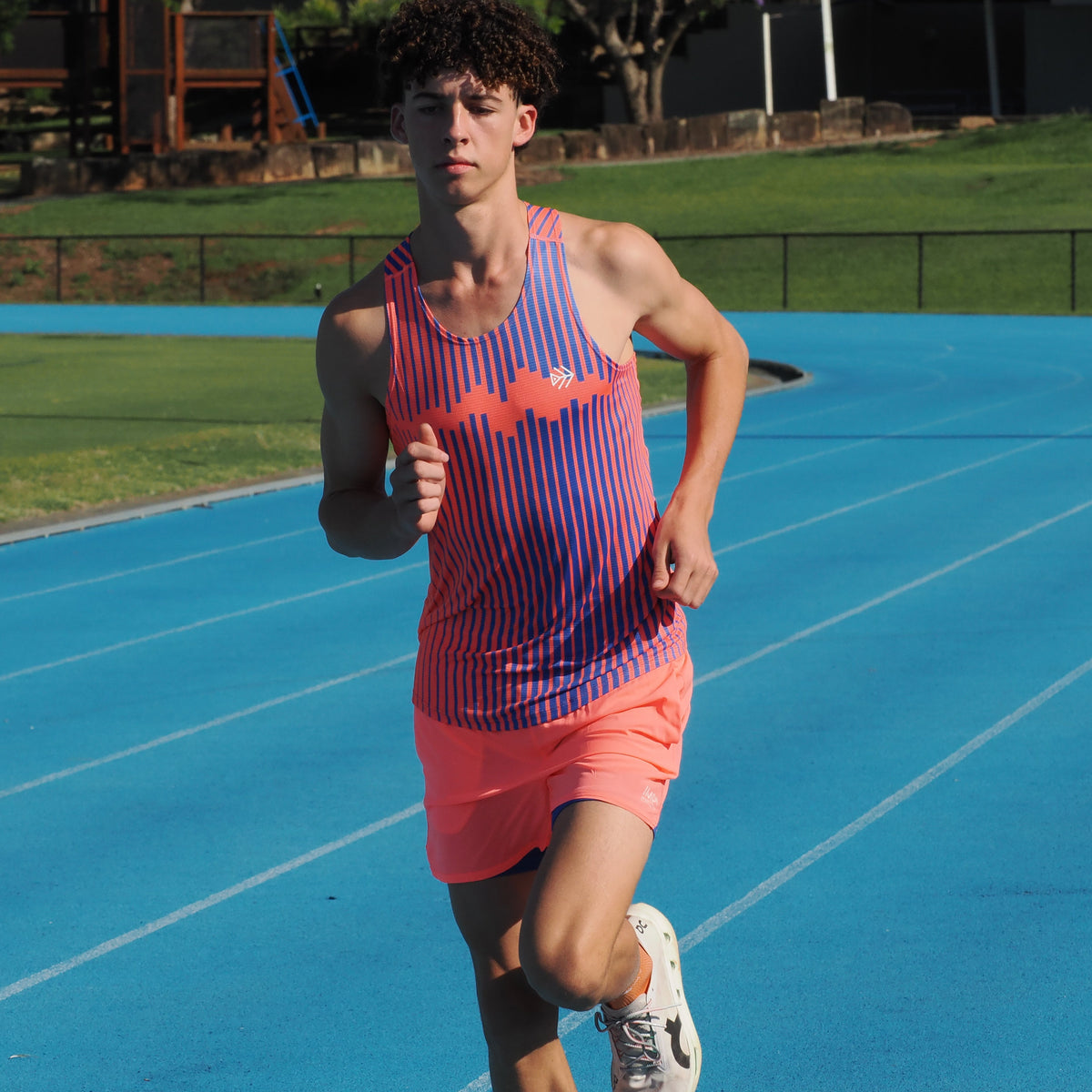 boys running singlet