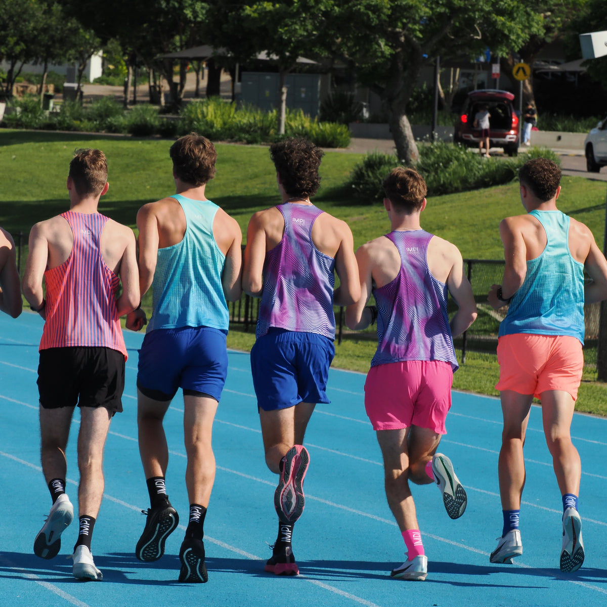 boys blue running shorts