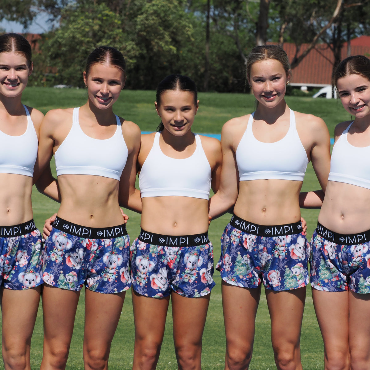 girls christmas running shorts