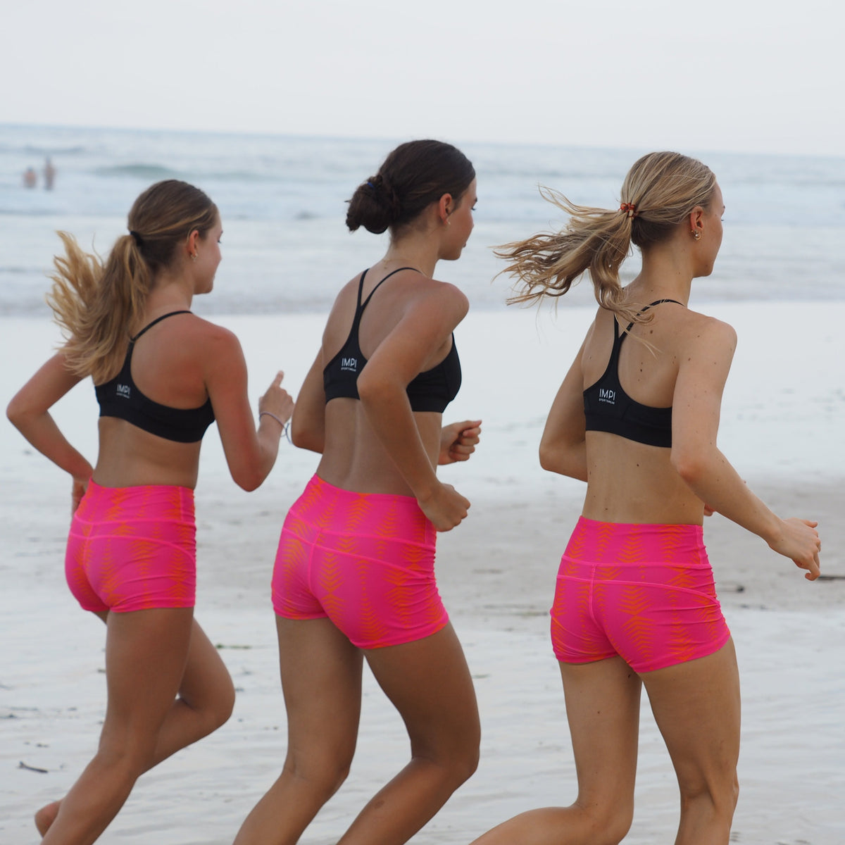 hot pink running shorts
