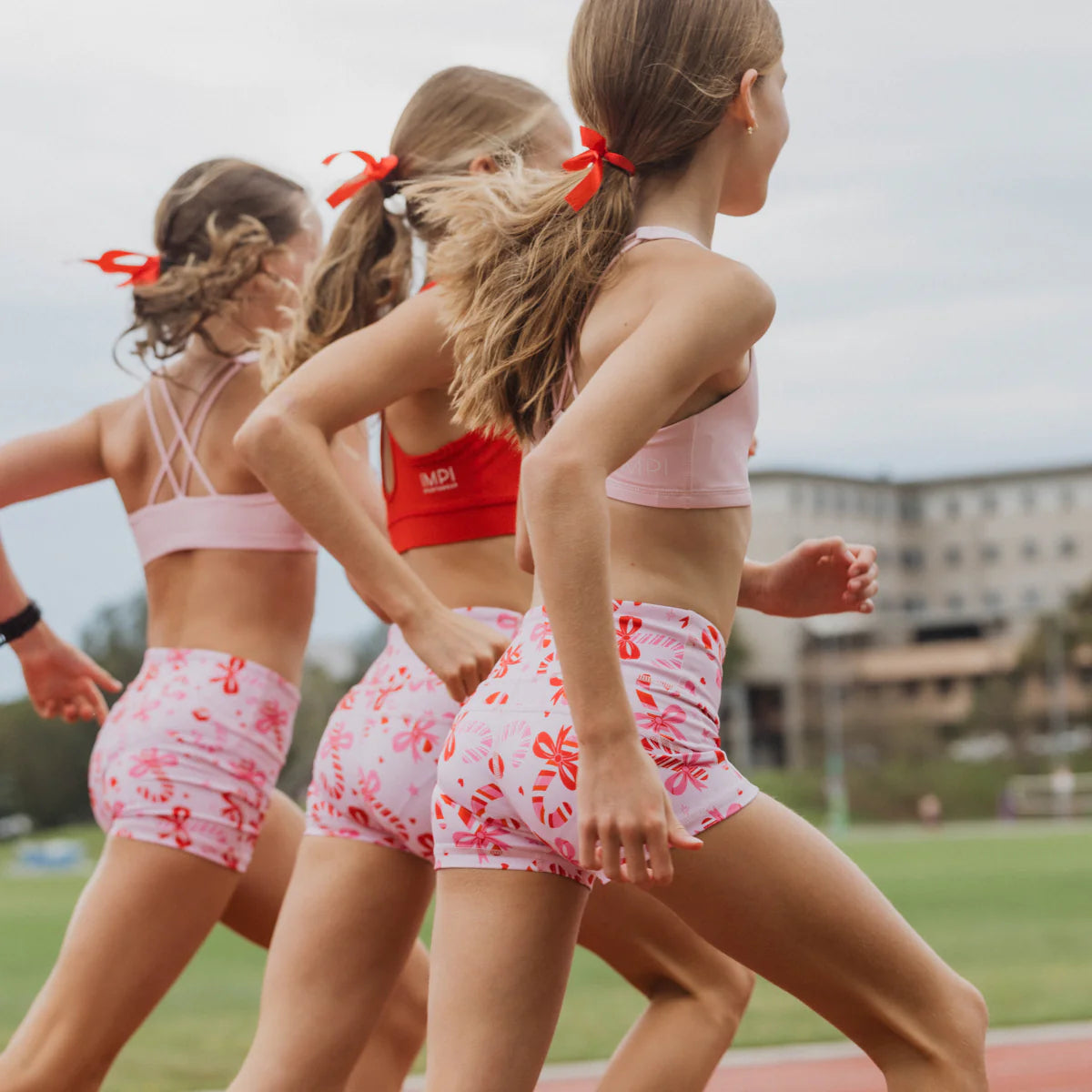 IMPI High Waist Bike Shorts - Candy Cane