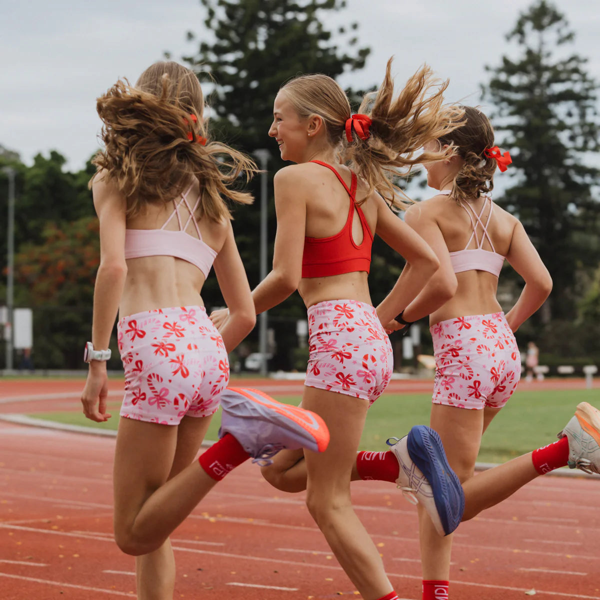 IMPI High Waist Bike Shorts - Candy Cane