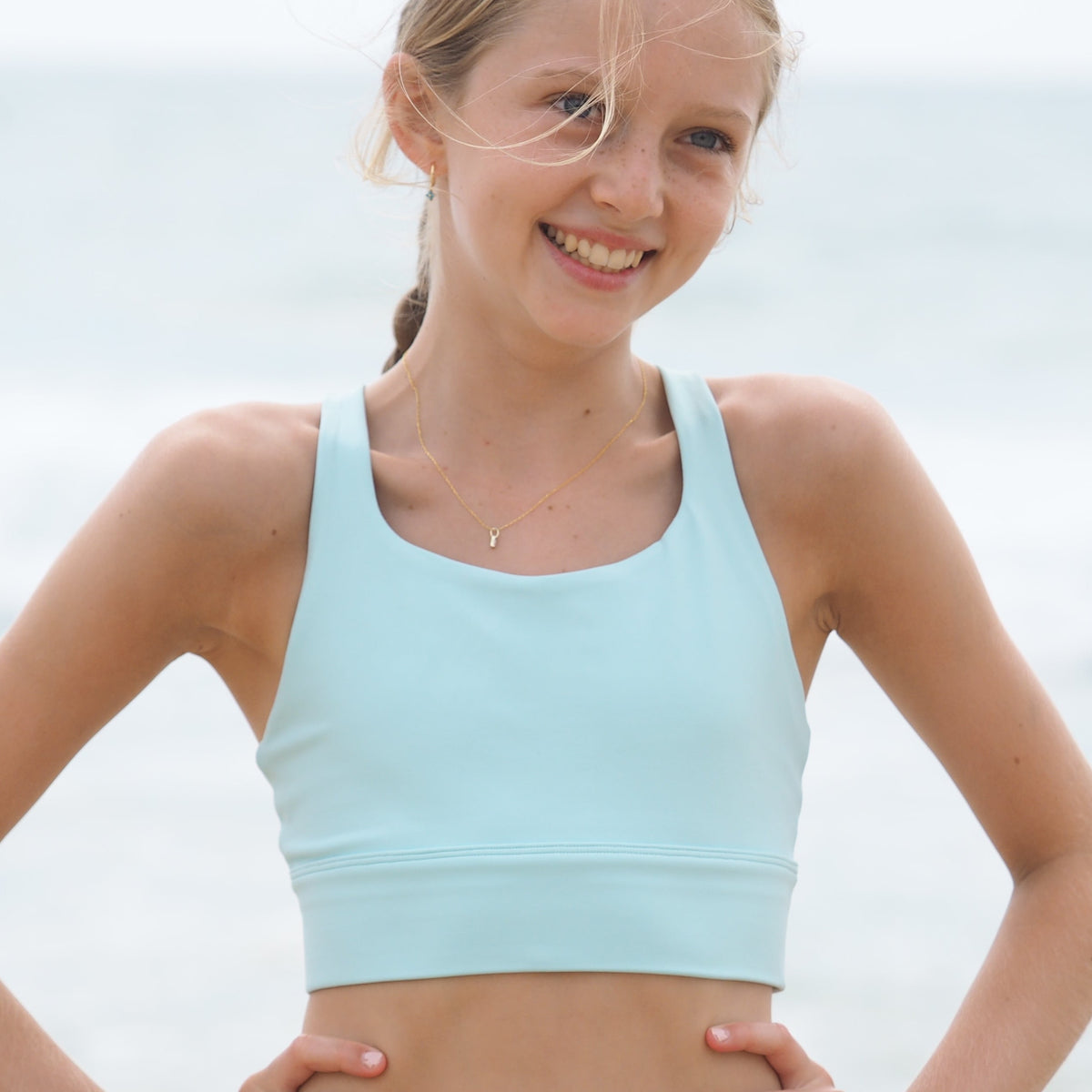 seafoam longer crop