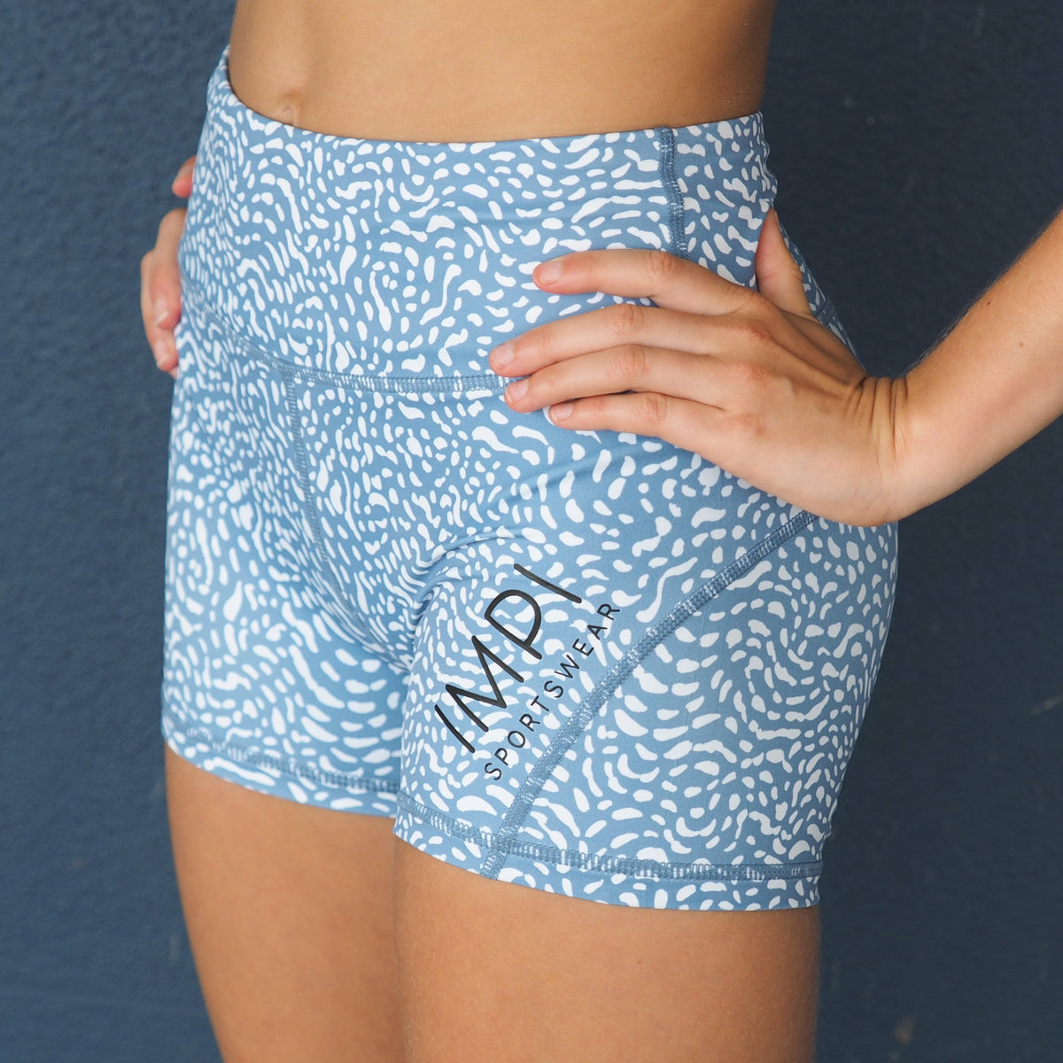 blue grey bike pants