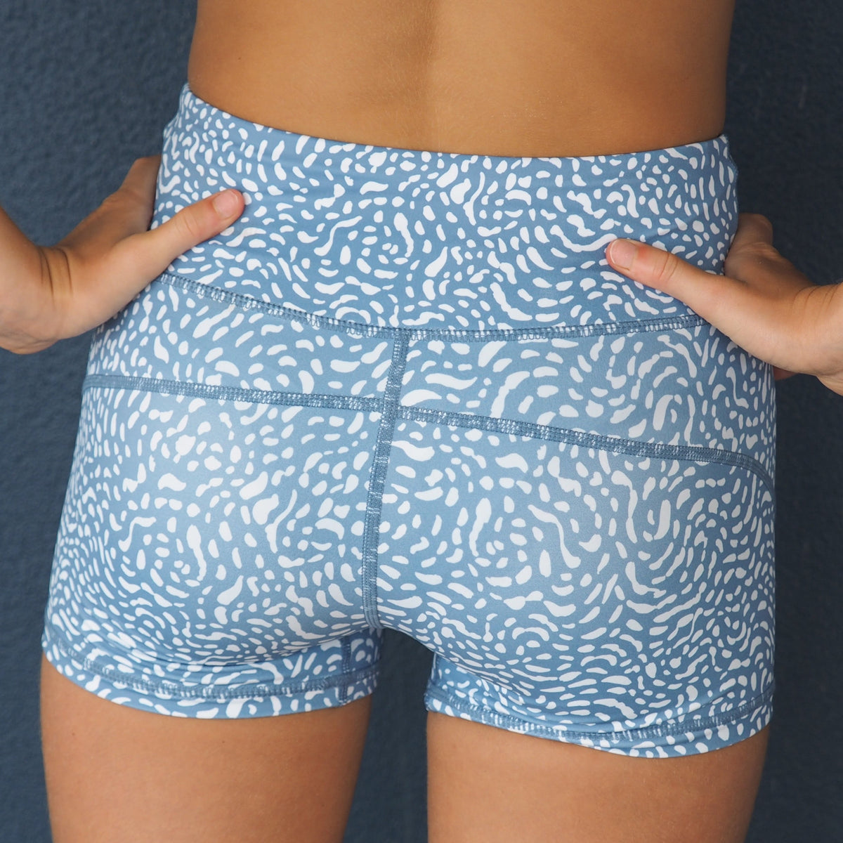 blue grey bike pants
