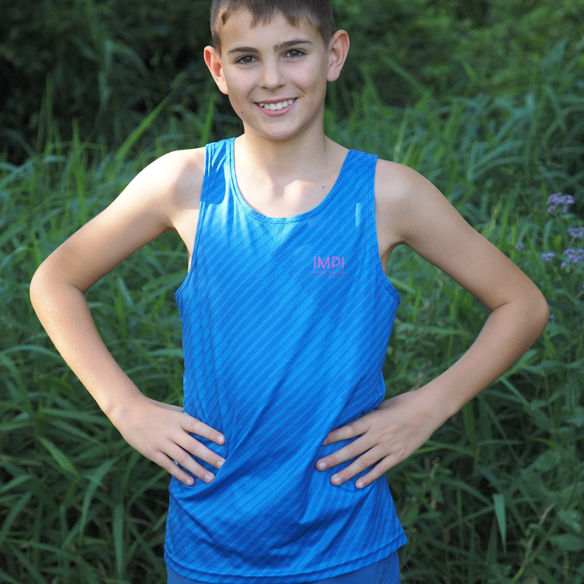 IMPI Boys Running Singlet - Blue