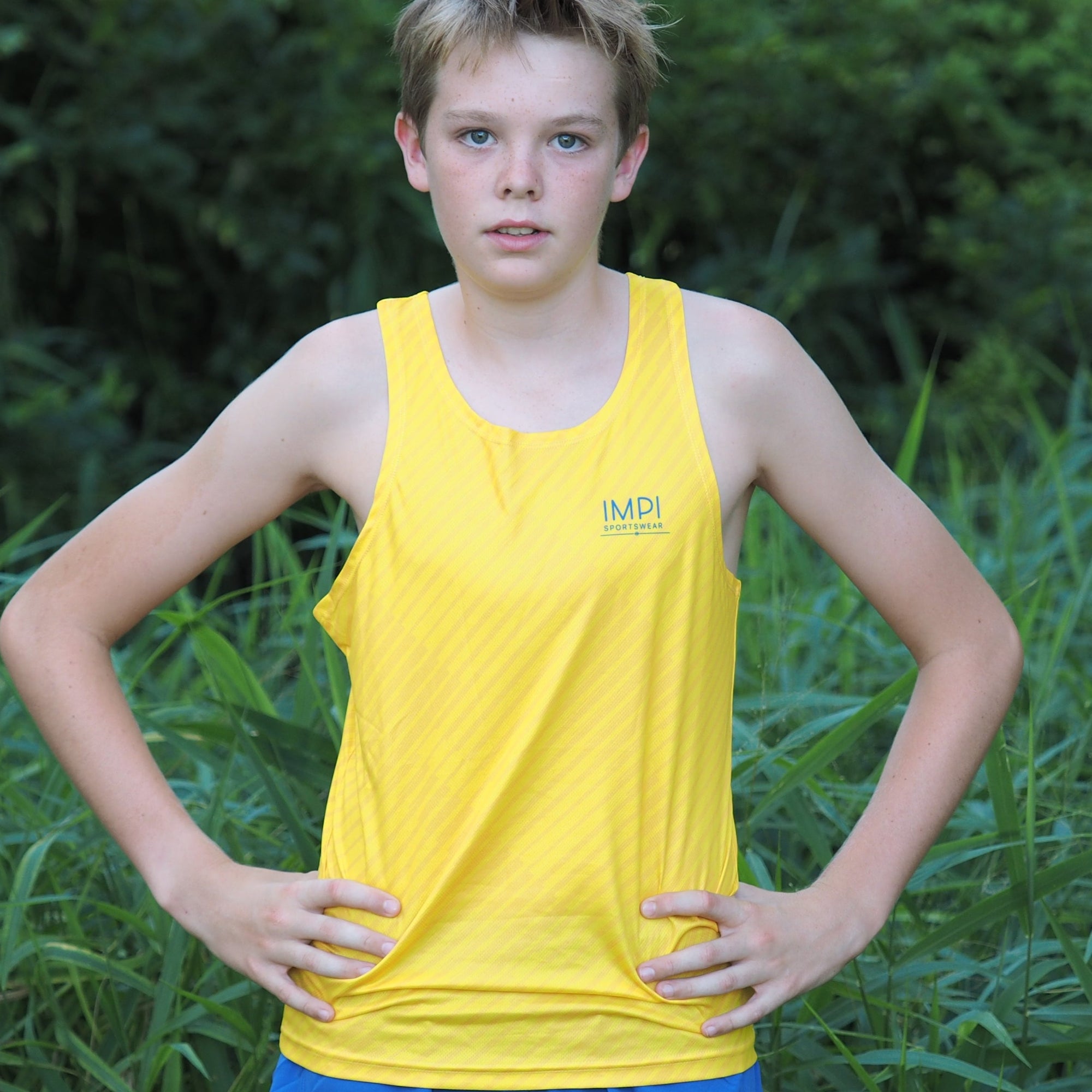 boys running singlet