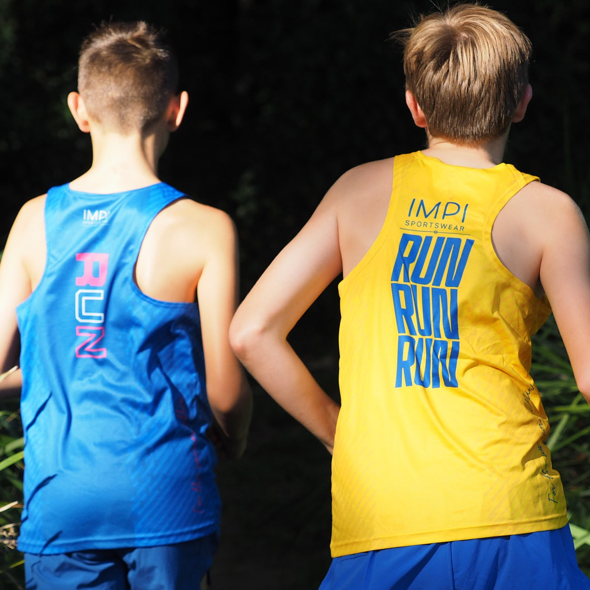 boys running singlet