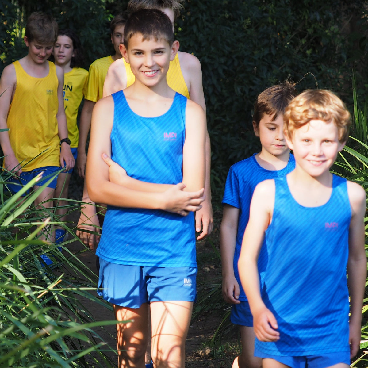 boys running singlet